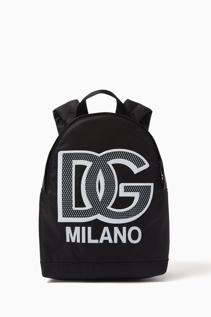 

DG Logo-print Backpack in Nylon, Black