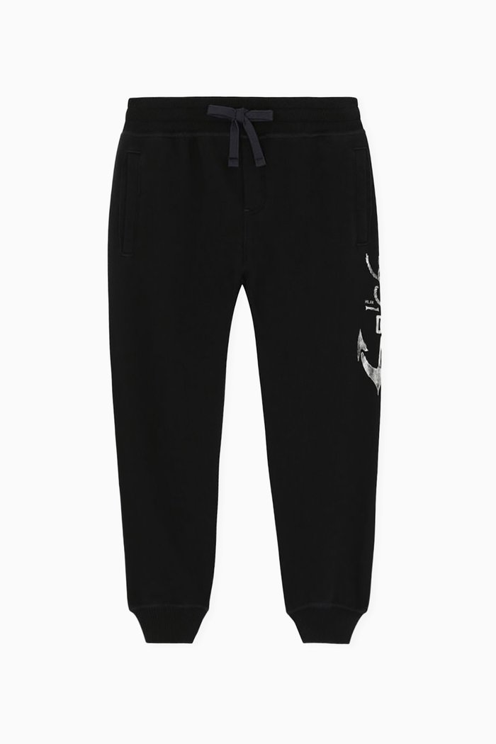 

US Anchor-print Sweatpants in Cotton-jersey, Blue