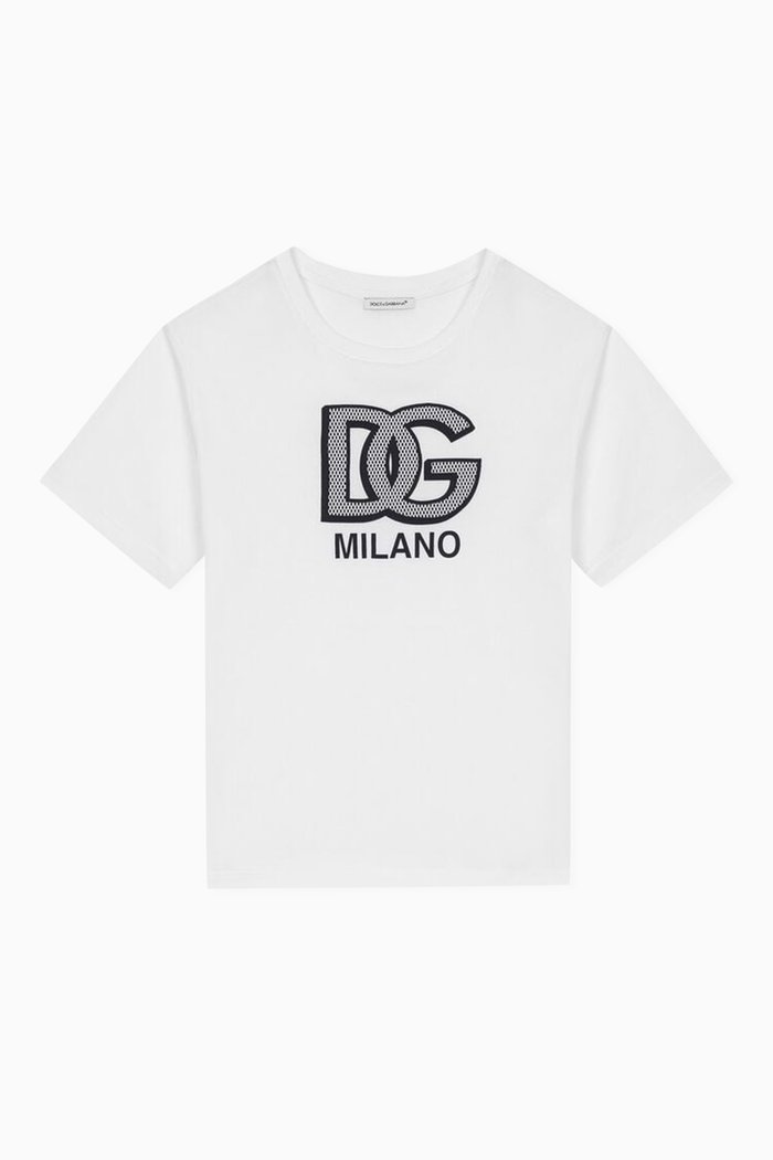 Mesh Logo-print T-shirt in Cotton-jersey, Red