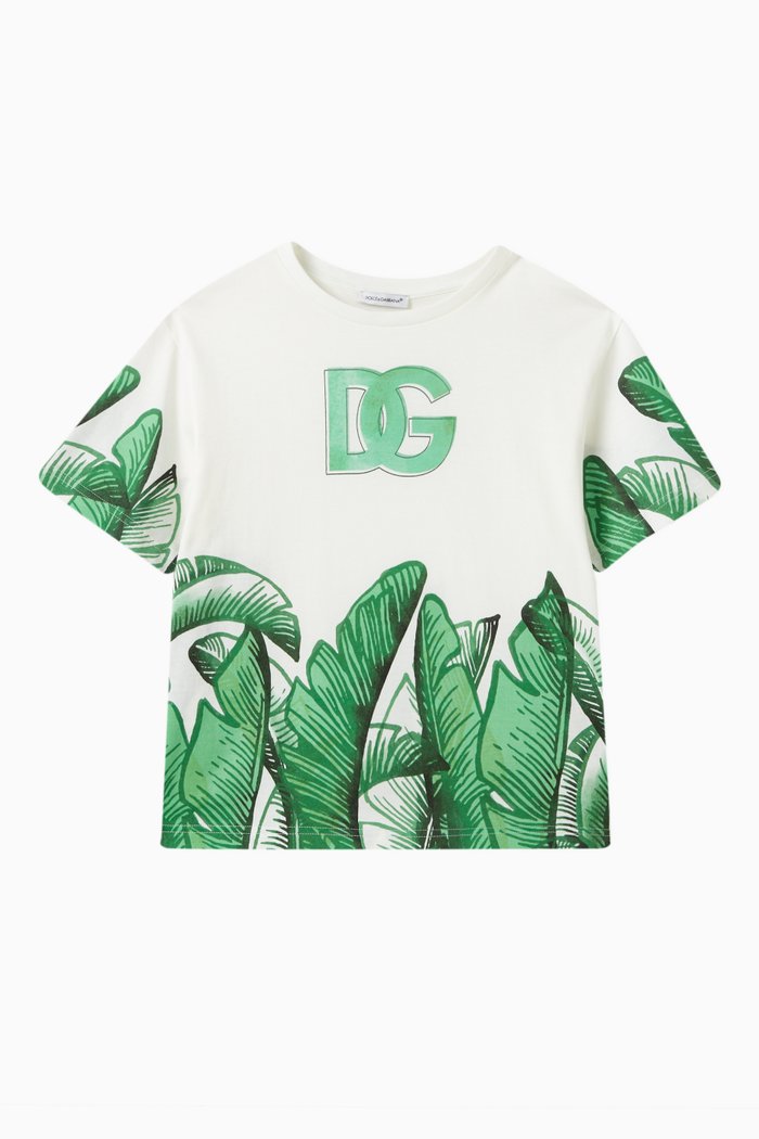

Banana Tree Logo T-shirt in Cotton Jersey, Green