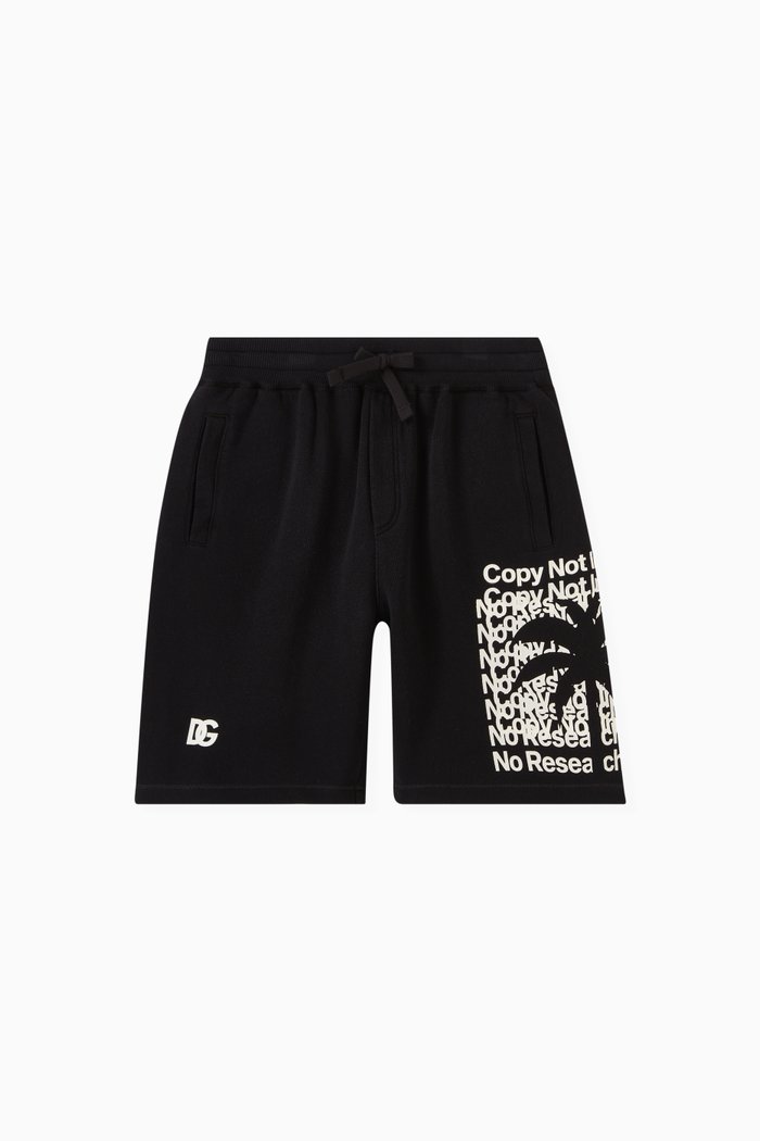 

Logo Shorts in Cotton, Black