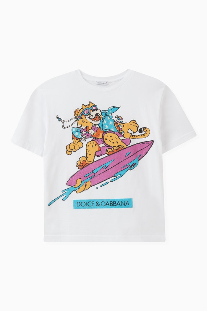 Graphic-print T-shirt in Cotton Jersey, White