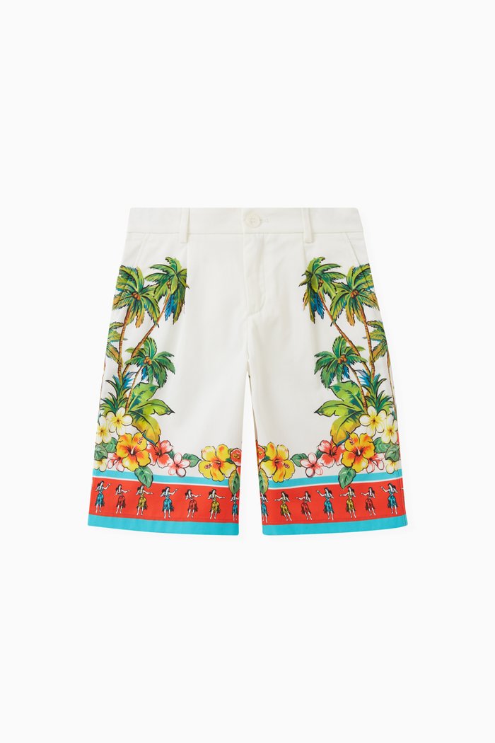 

Hawaii-print Shorts in Linen, Multicolour