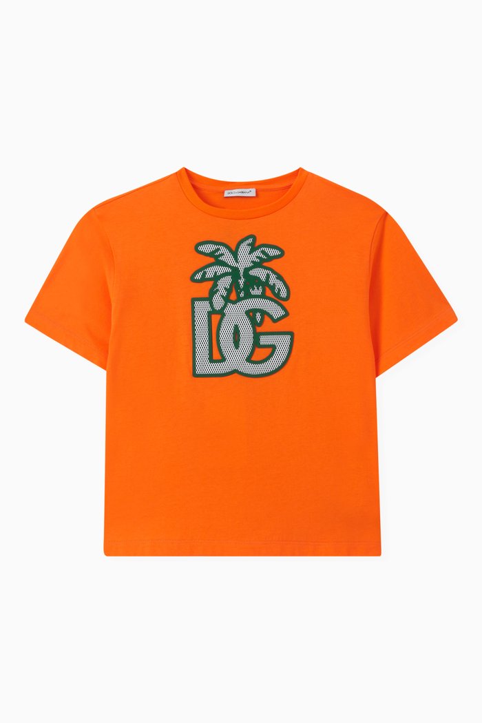 

DG Logo T-shirt in Cotton, Orange