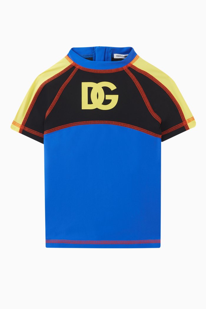 

Colour-block T-shirt in Stretch Scuba Jersey, Red