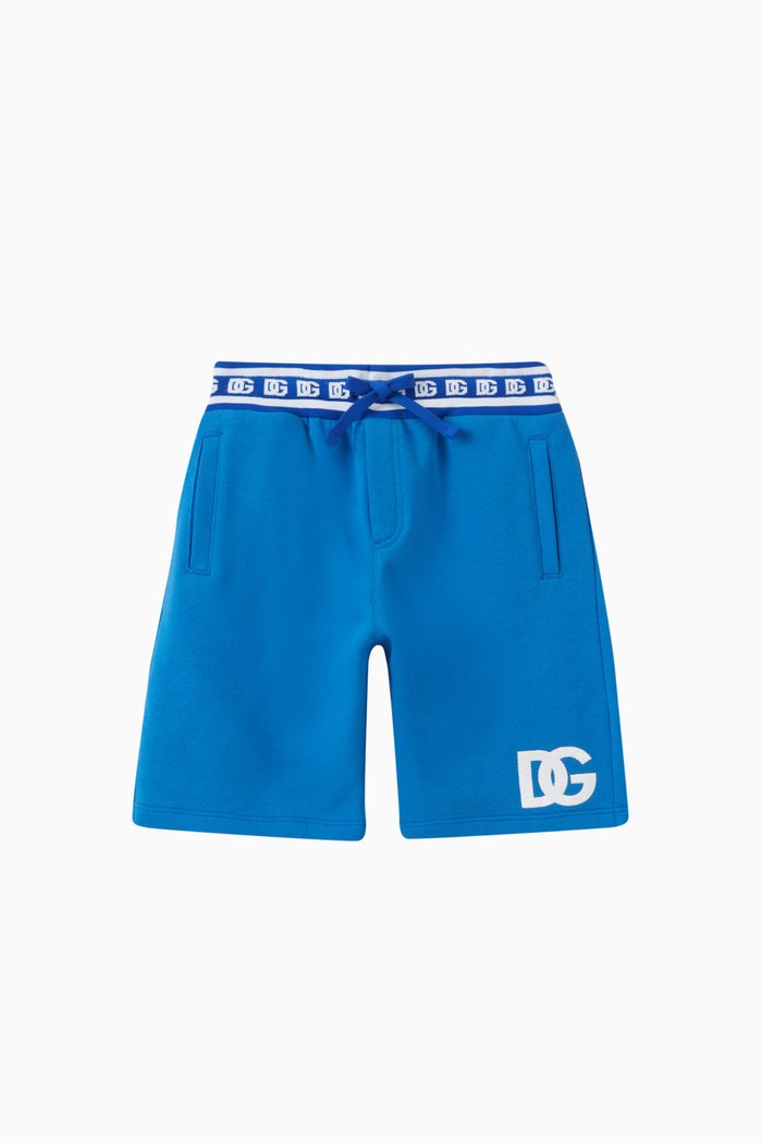 

DG Logo Shorts in Cotton Jersey, Blue