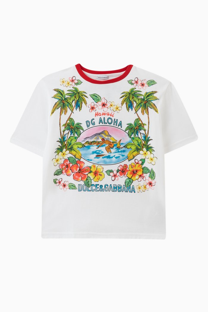 

Hawaii-print T-shirt in Cotton Jersey, Multicolour