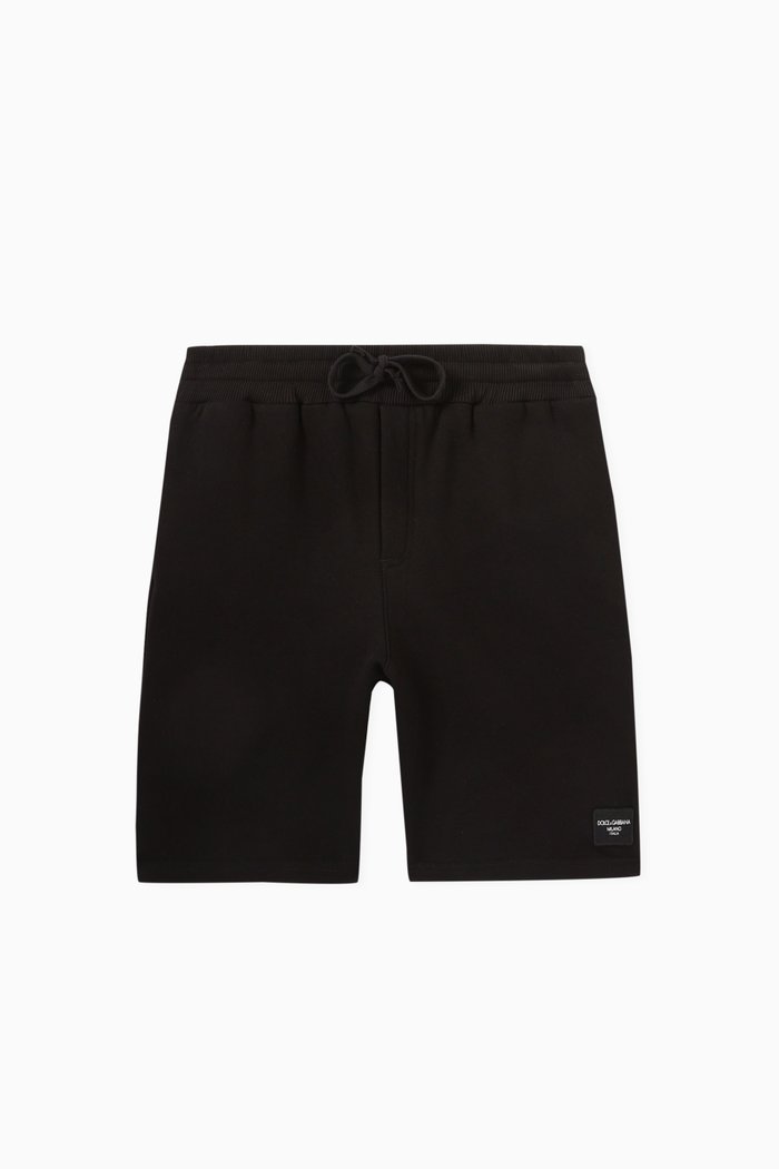 

Logo Tag Shorts in Cotton-jersey, Black