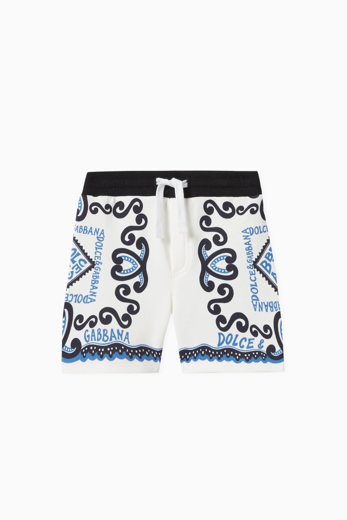 

Marina-print Shorts in Cotton-jersey, Blue