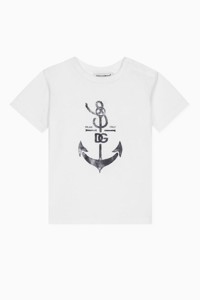 

US Anchor-print T-shirt in Cotton-jersey, White