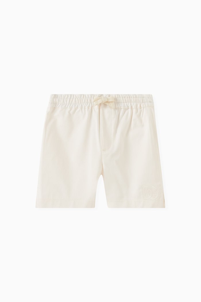 

Logo Shorts in Stretch Cotton, Neutral