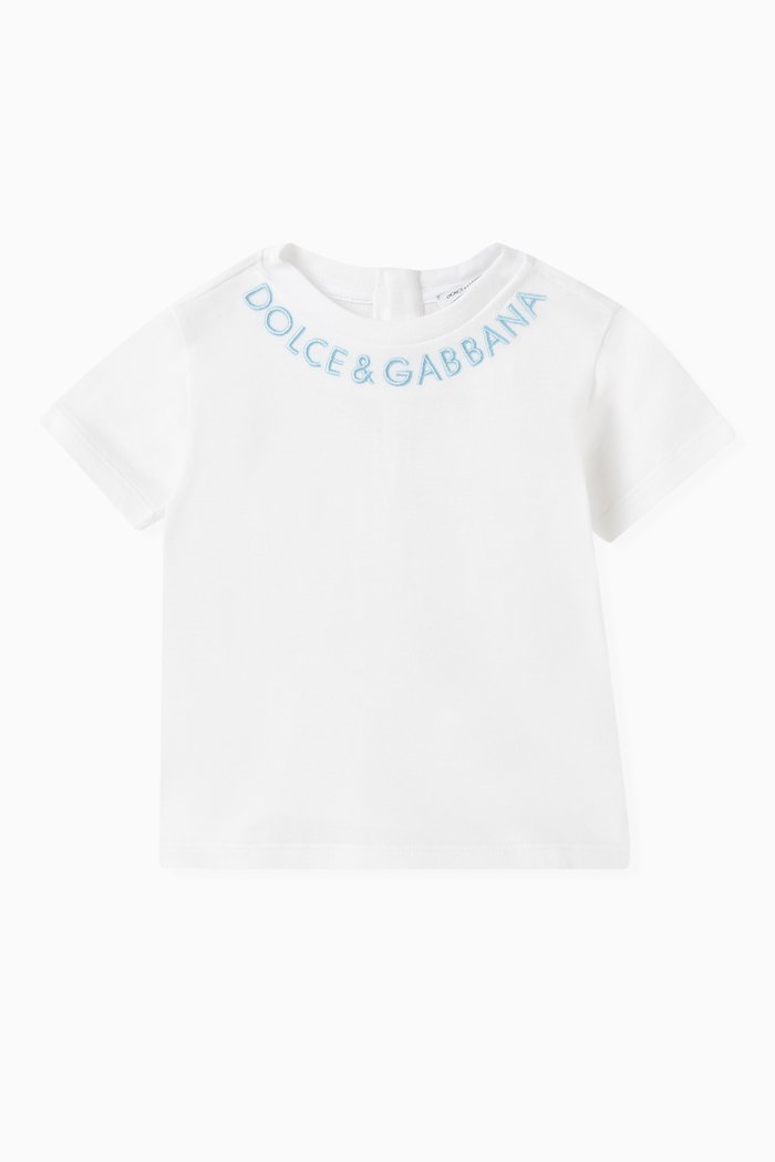 DG Logo-embroidered T-shirt in Cotton, Red