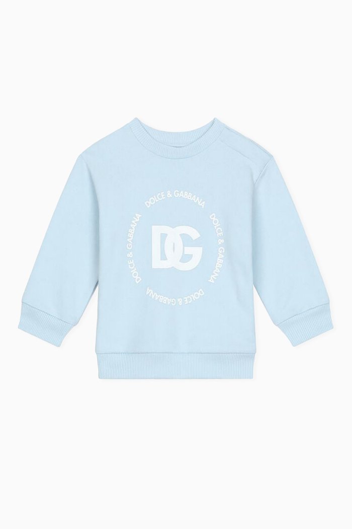 

DG Logo-print Sweatshirt in Cotton-jersey, Blue