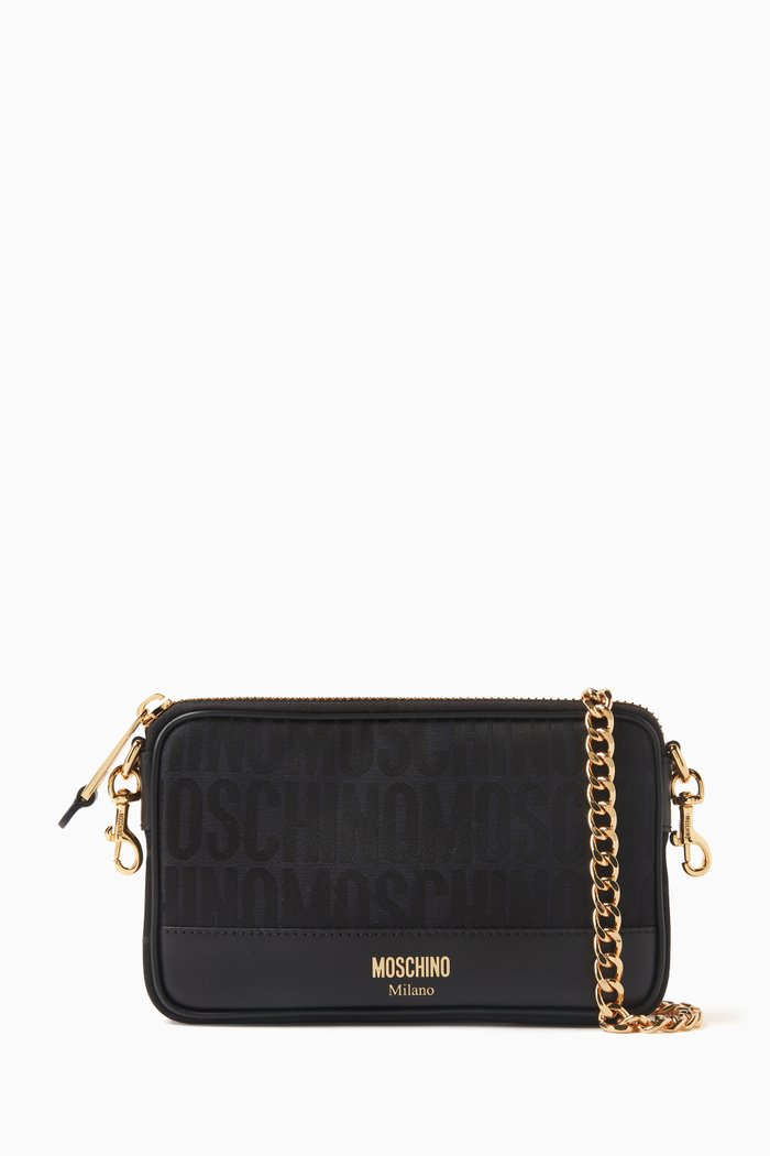 

Small Logo Camera Bag in Jacquard, Black