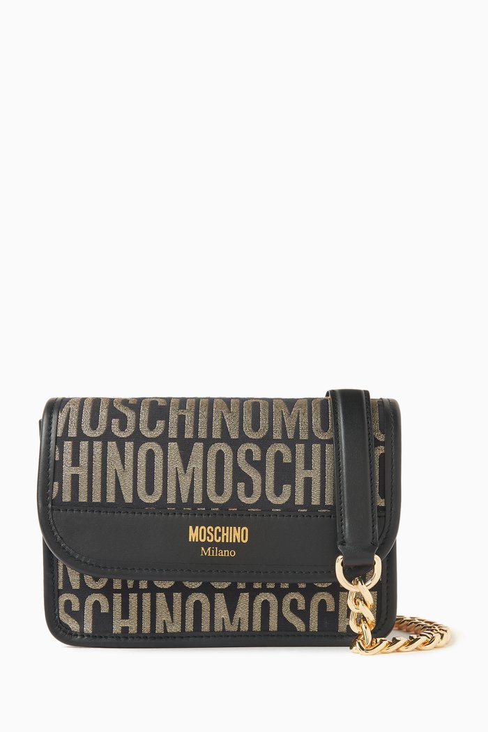 

Medium Crossbody Bag in Jacquard Nylon, Black