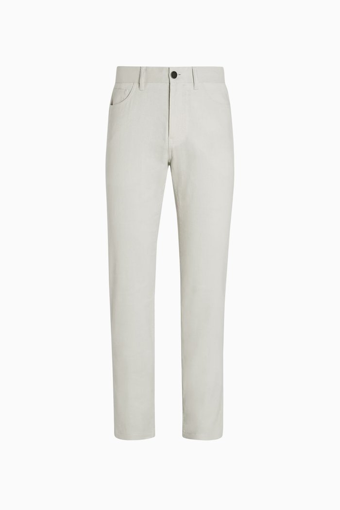 

Roccia Slim-fit Pants in Stretch Linen Blend, Neutral