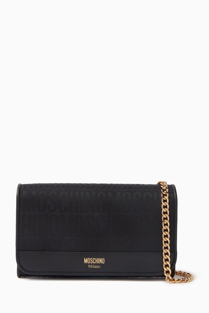 

Monogram Wallet Bag in Nylon Jacquard, Black