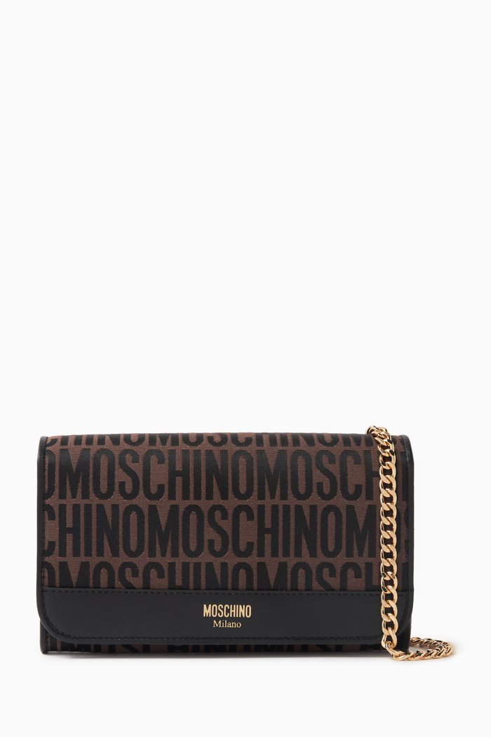

Monogram Wallet Bag in Nylon Jacquard, Brown
