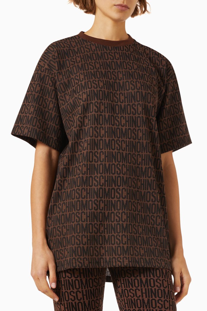 

Logo-print T-shirt in Cotton-jersey, Brown