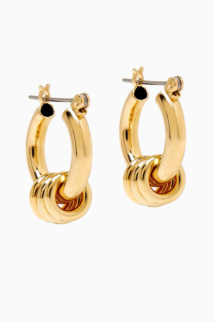 

Small Fillia Hoop Earrings in 14kt Gold-plated Raw Brass