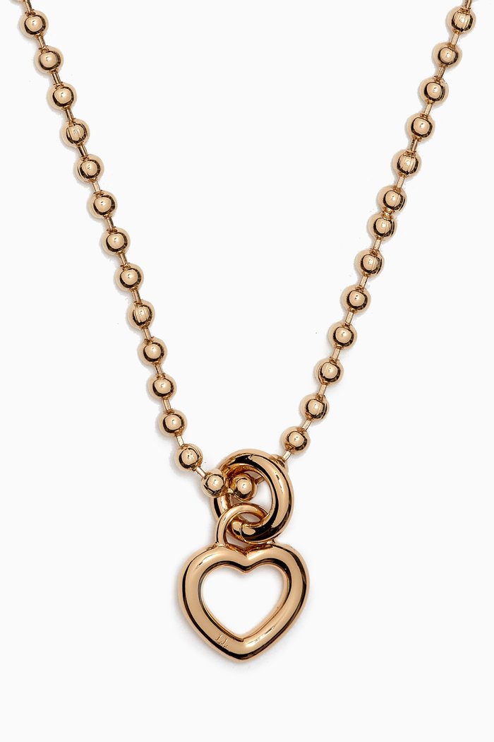 Mini Teresa Pendant Necklace in 14kt Gold-plated Brass