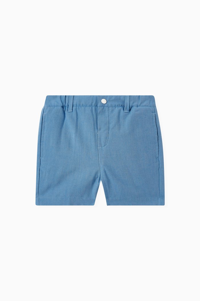 

Elasticated Shorts in Cotton, Blue