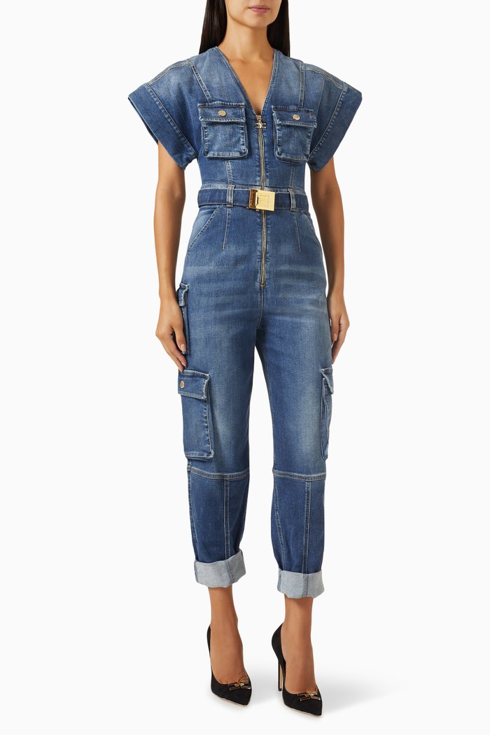 

Utility Jumpsuit in Denim, Blue