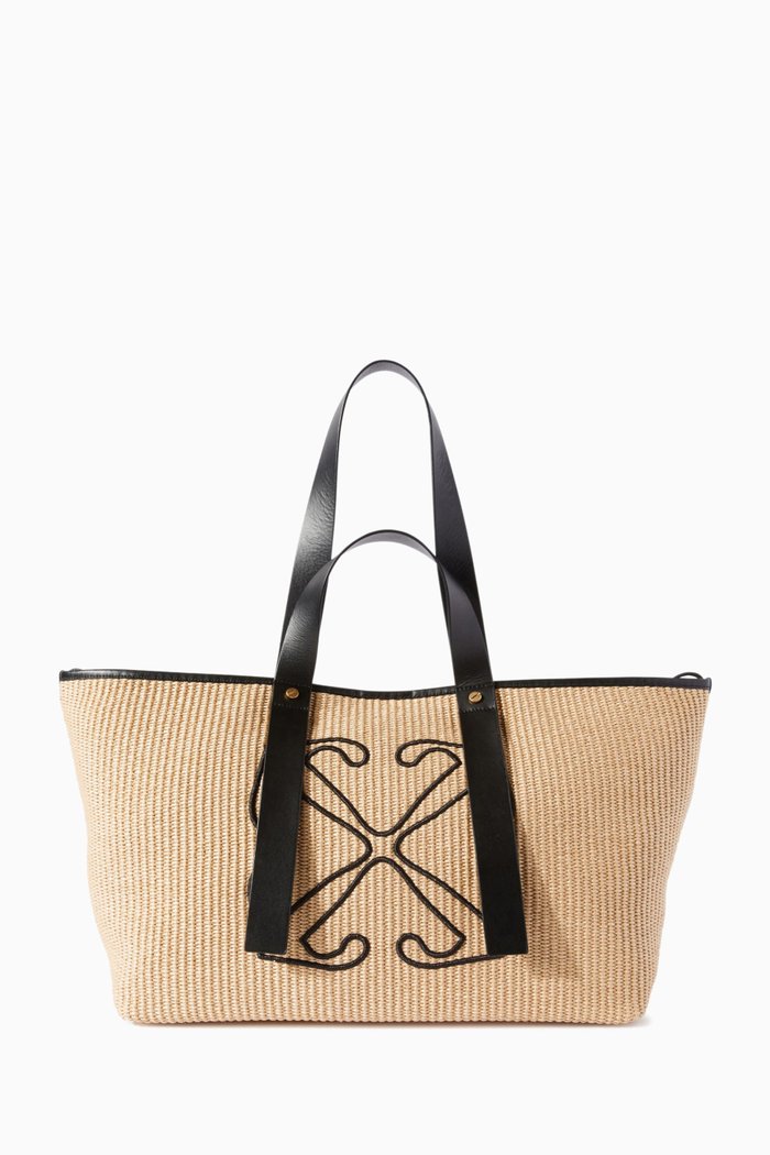 

Medium Day Off Tote Bag in Raffia, Neutral