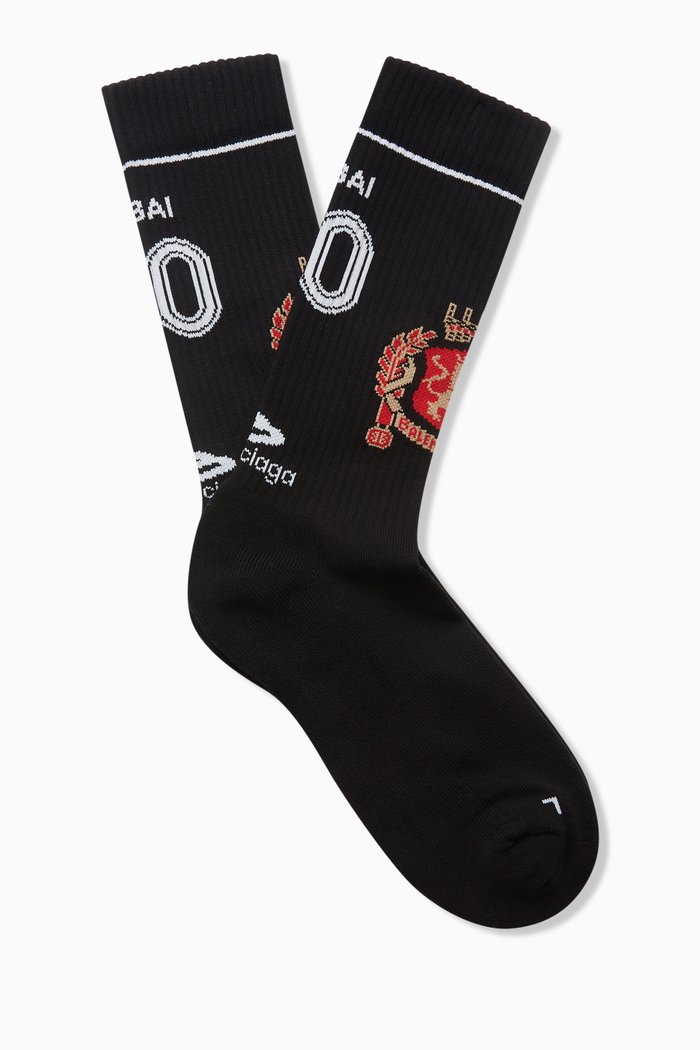

Dubai Soccer Socks in Stretch Cotton, Black