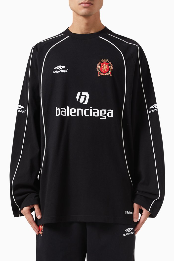 

Dubai Soccer Oversized T-shirt in Vintage Jeresy, Black