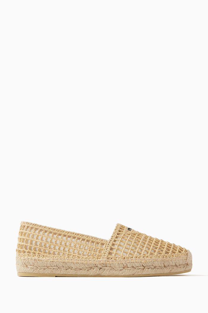 

Espadrilles in Raffia Crochet, Neutral