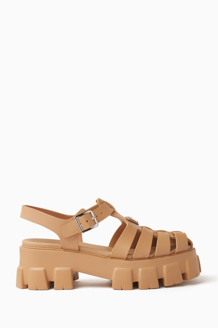 

Monolith Cage Sandals in Rubber, Green