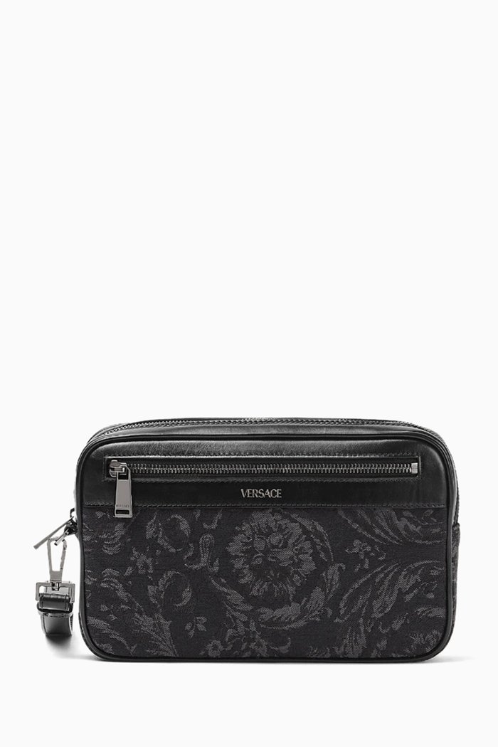 

Barocco Athena Pouch in Jacquard, Black