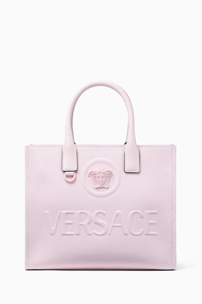 

Small La Medusa Tote Bag in Canvas, Pink
