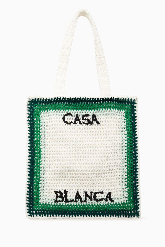 

Tennis Bag in Crochet Knit, Green