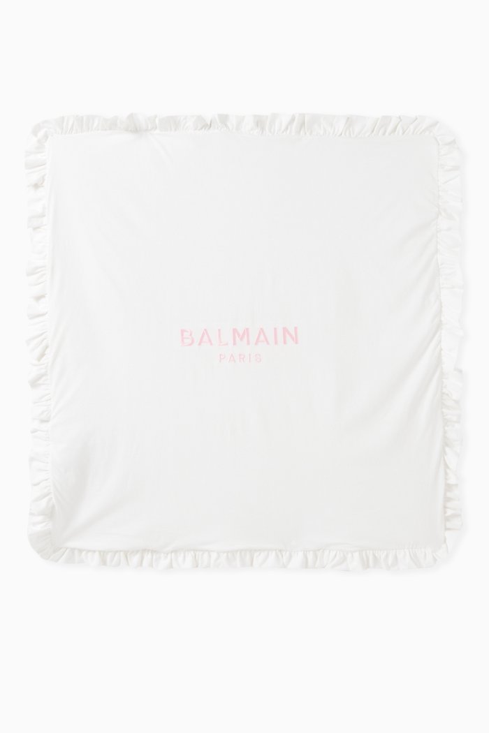 

Logo Blanket in Cotton, White
