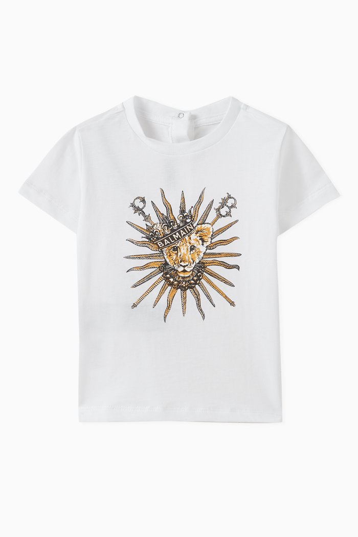 

Graphic Print T-Shirt in Cotton, White