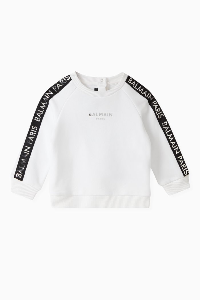

Logo Tape Sweatshirt in Cotton, White