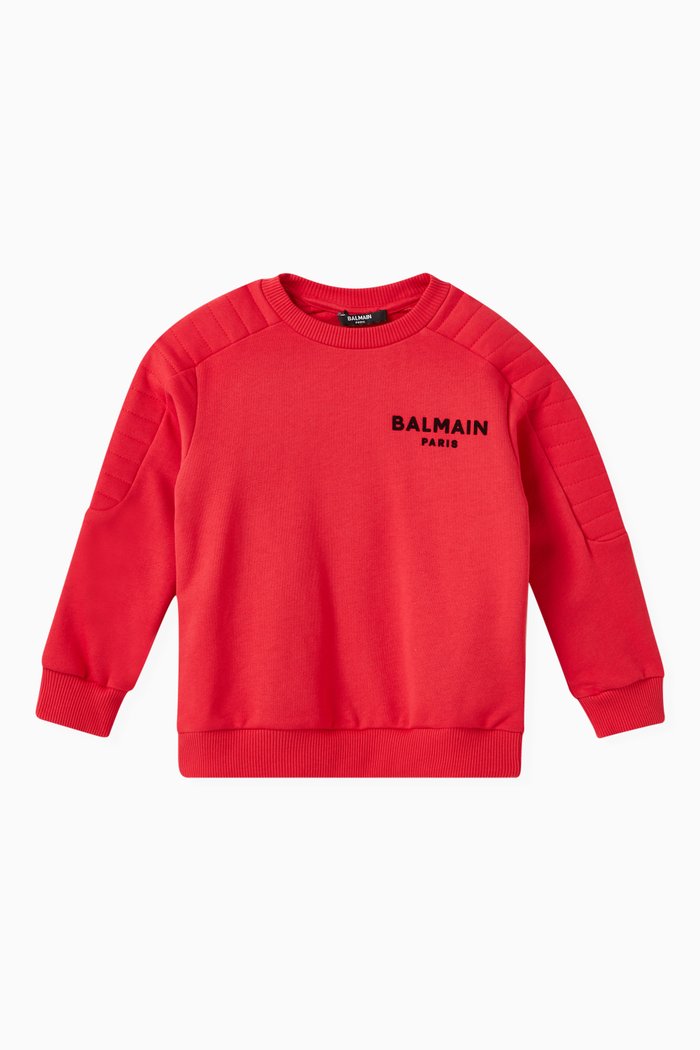 

Sweatshirt in Cotton Jersey, Red