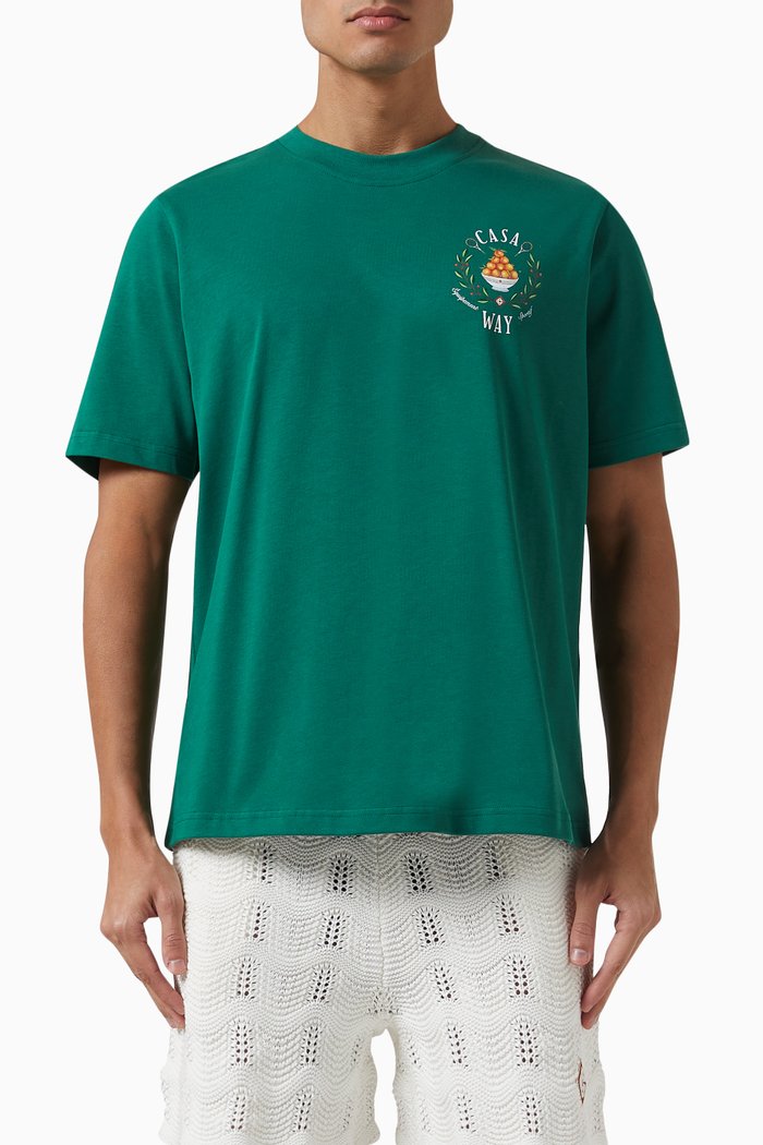 

Casa Way T-shirt in Organic Cotton Jersey, Green