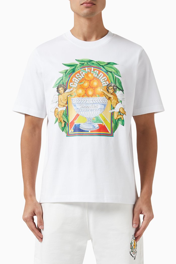 Triomphe D'Orange T-shirt in Organic Cotton-jersey, White