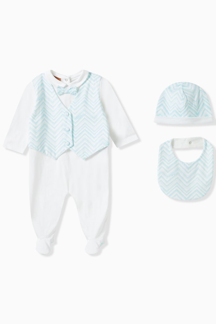 

Three-piece Gift Set in Cotton, Blue