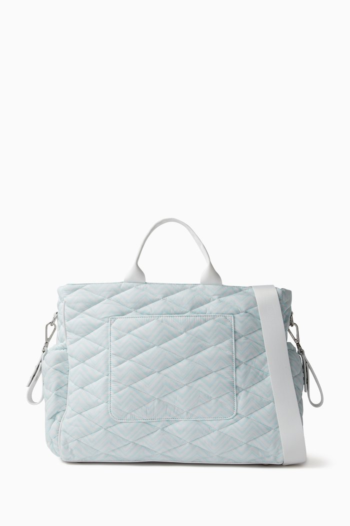 

Zigzag Baby Changing Bag in Polyester, Blue