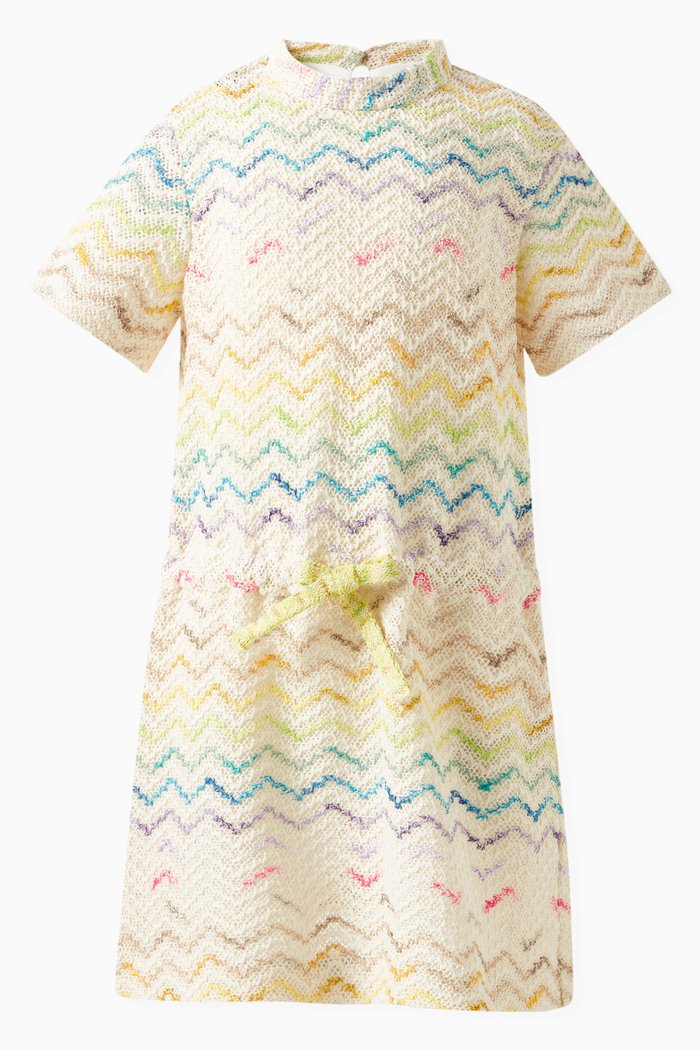 

Woven Dress in Cotton Blend, Neutral
