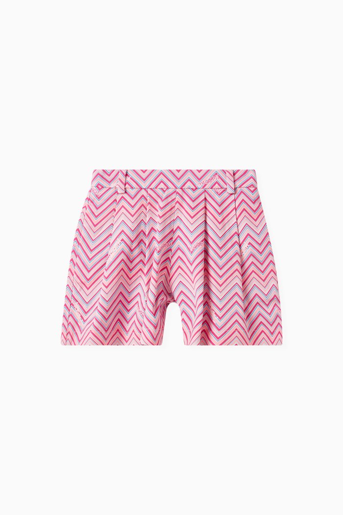 

Zigzag Shorts in Cotton, Pink