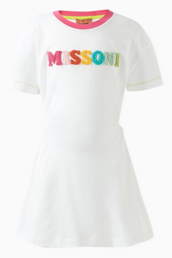 

Logo Dress in Cotton, White