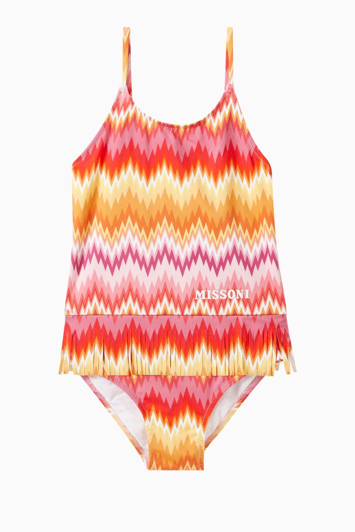 

Zigzag One-piece Swimsuit, Multicolour