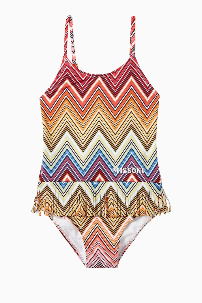 

Zigzag One-piece Swimsuit, Multicolour