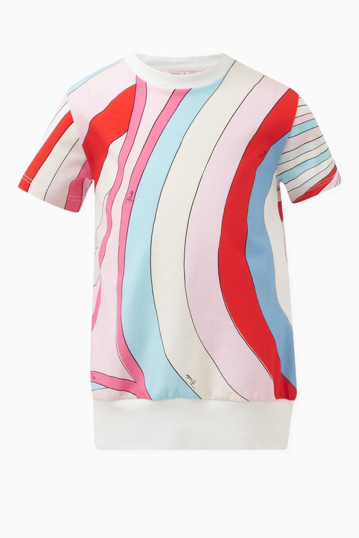 

All-over Print Dress in Jersey, Multicolour