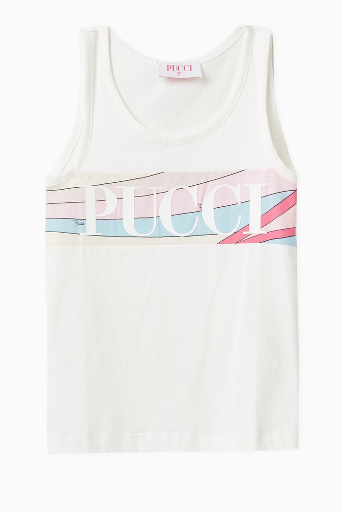 

Iride-print Vest Top in Cotton, White